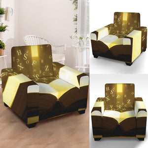 Christian Holy Bible Print Armchair Slipcover