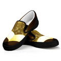 Christian Holy Bible Print Black Slip On Sneakers