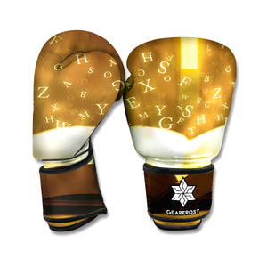 Christian Holy Bible Print Boxing Gloves
