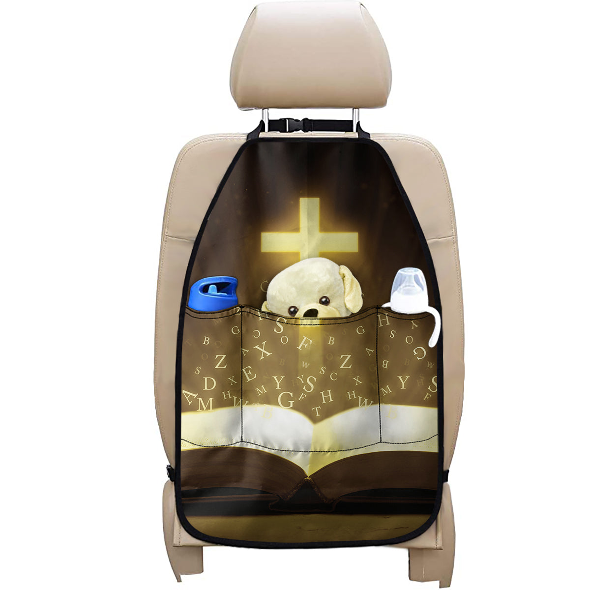 Christian Holy Bible Print Car Seat Organizers