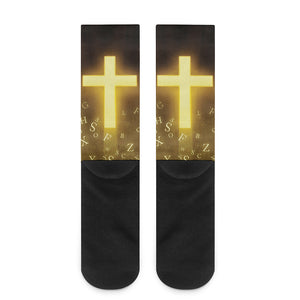 Christian Holy Bible Print Crew Socks