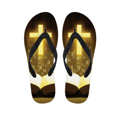 Christian Holy Bible Print Flip Flops
