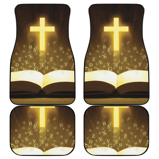 Christian Holy Bible Print Front and Back Car Floor Mats