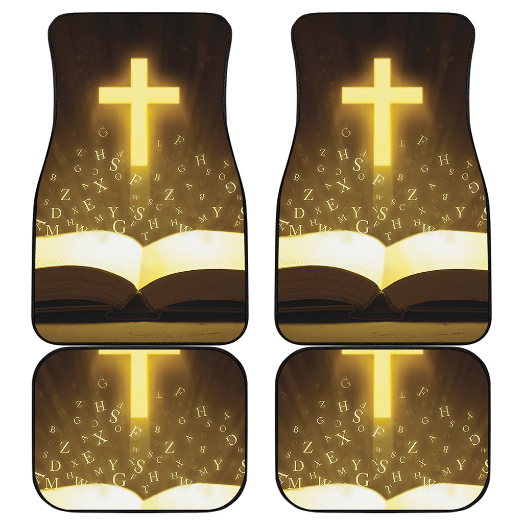 Christian Holy Bible Print Front and Back Car Floor Mats