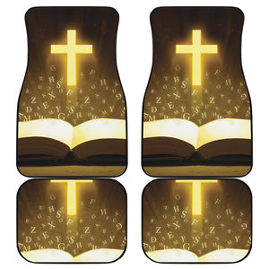 Christian Holy Bible Print Front and Back Car Floor Mats