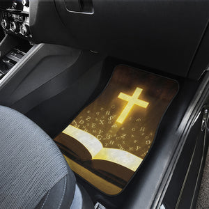 Christian Holy Bible Print Front and Back Car Floor Mats