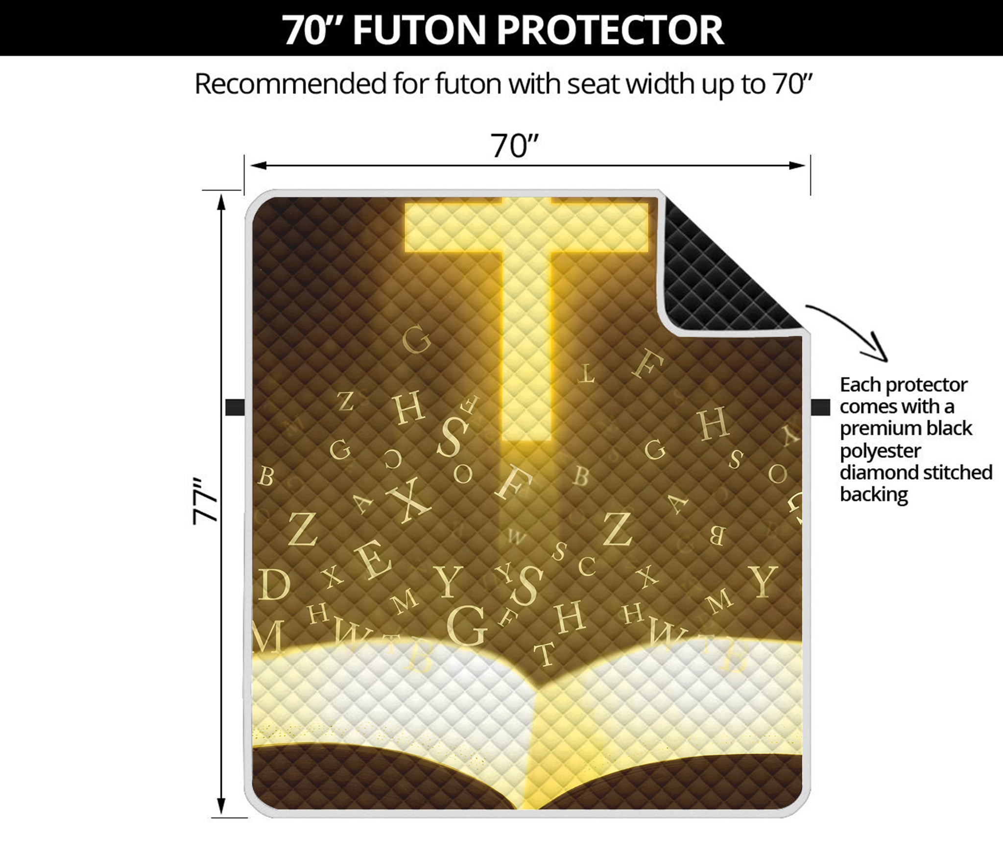 Christian Holy Bible Print Futon Protector