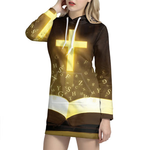 Christian Holy Bible Print Hoodie Dress