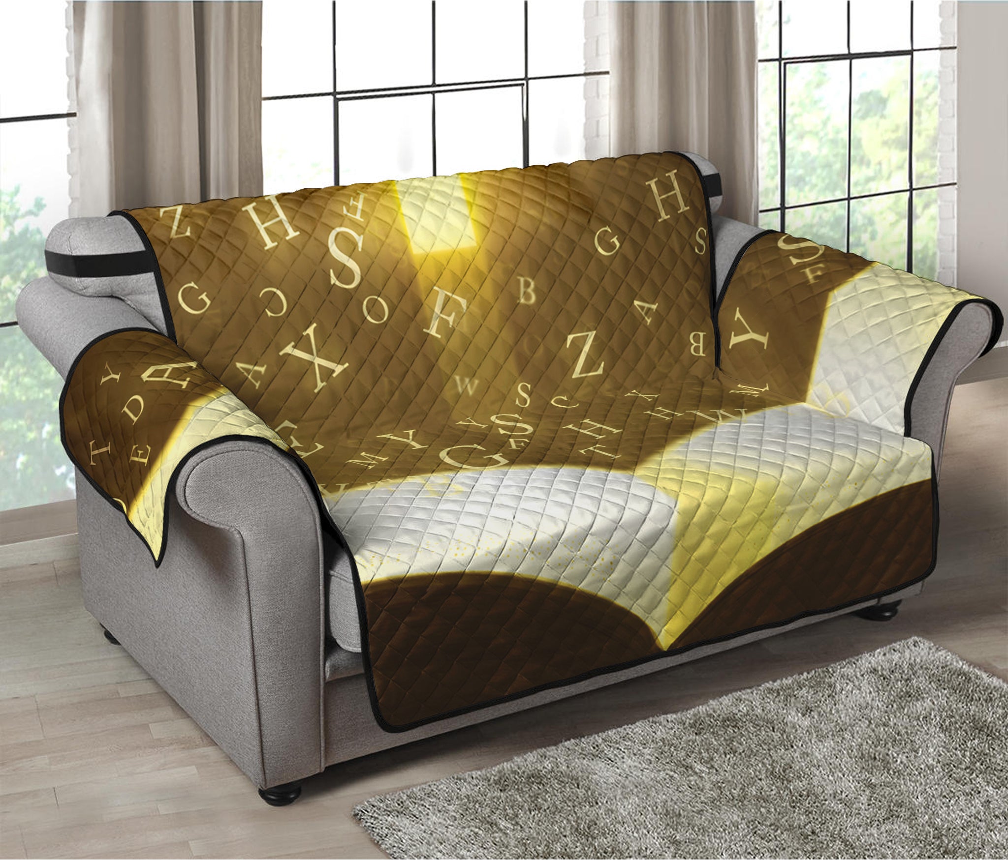 Christian Holy Bible Print Loveseat Protector