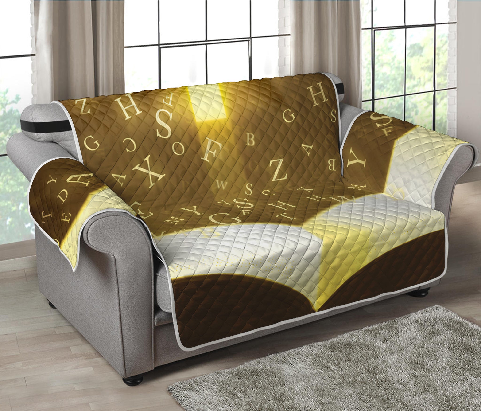 Christian Holy Bible Print Loveseat Protector