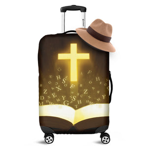 Christian Holy Bible Print Luggage Cover