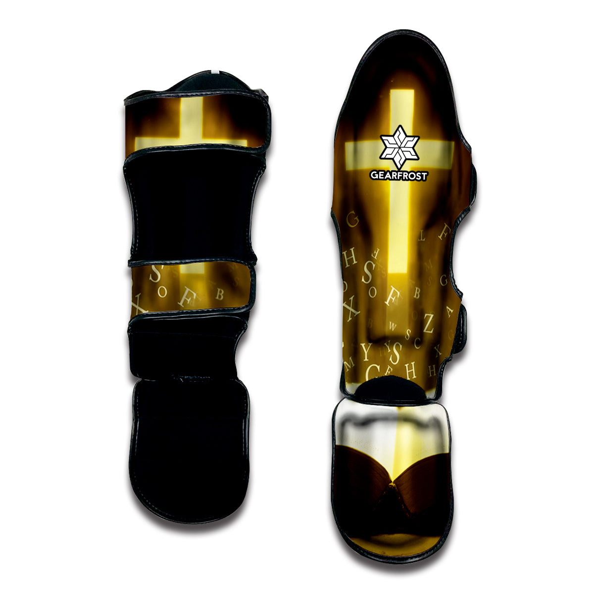 Christian Holy Bible Print Muay Thai Shin Guard