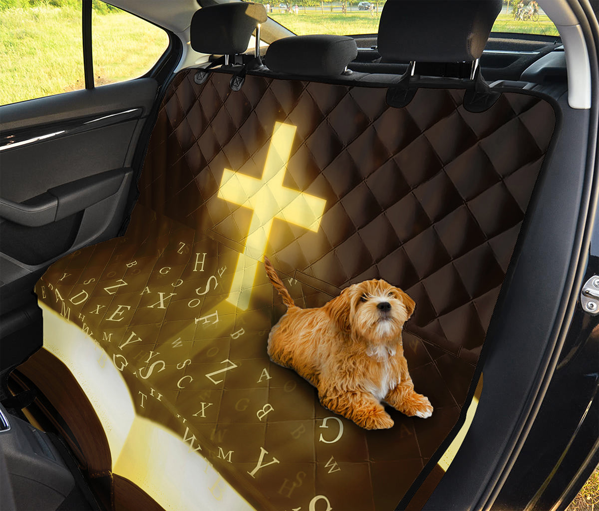 Christian Holy Bible Print Pet Car Back Seat Cover