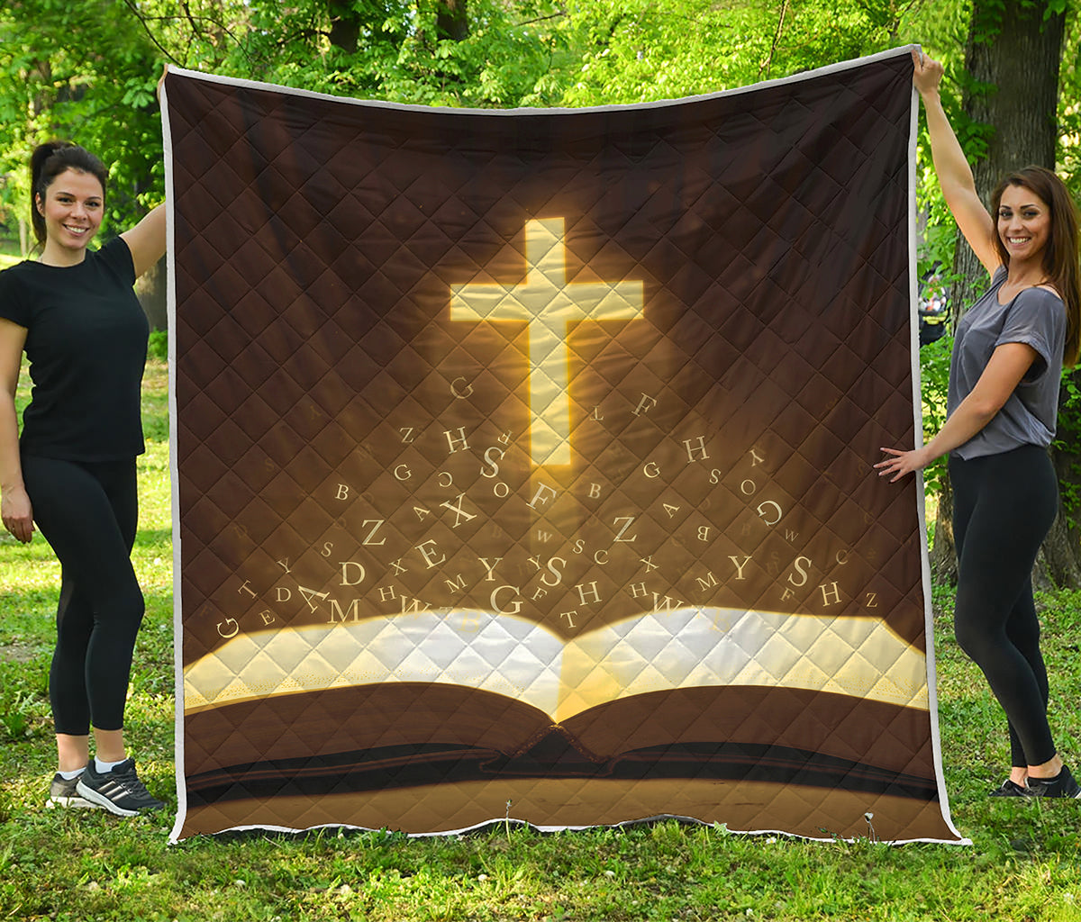 Christian Holy Bible Print Quilt