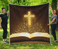 Christian Holy Bible Print Quilt