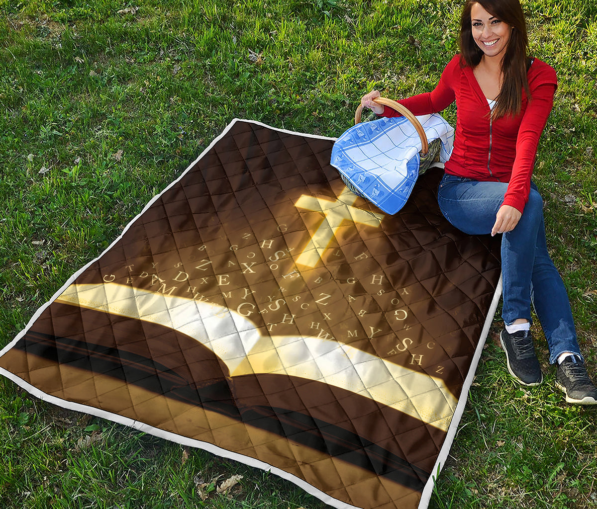 Christian Holy Bible Print Quilt