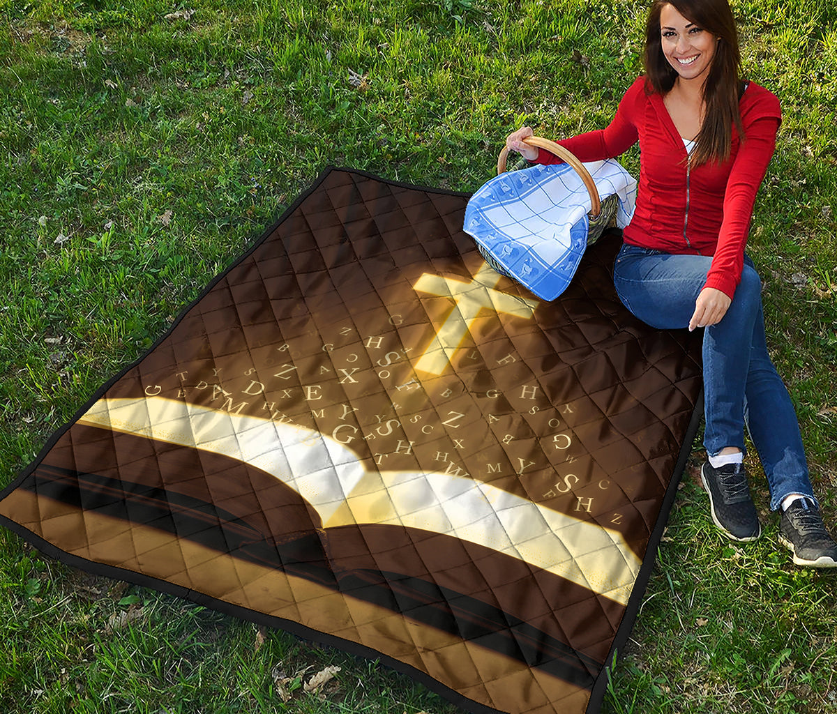 Christian Holy Bible Print Quilt