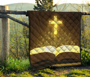 Christian Holy Bible Print Quilt