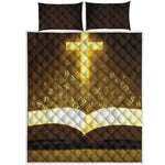 Christian Holy Bible Print Quilt Bed Set