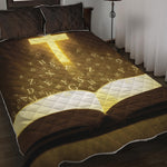 Christian Holy Bible Print Quilt Bed Set