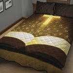 Christian Holy Bible Print Quilt Bed Set