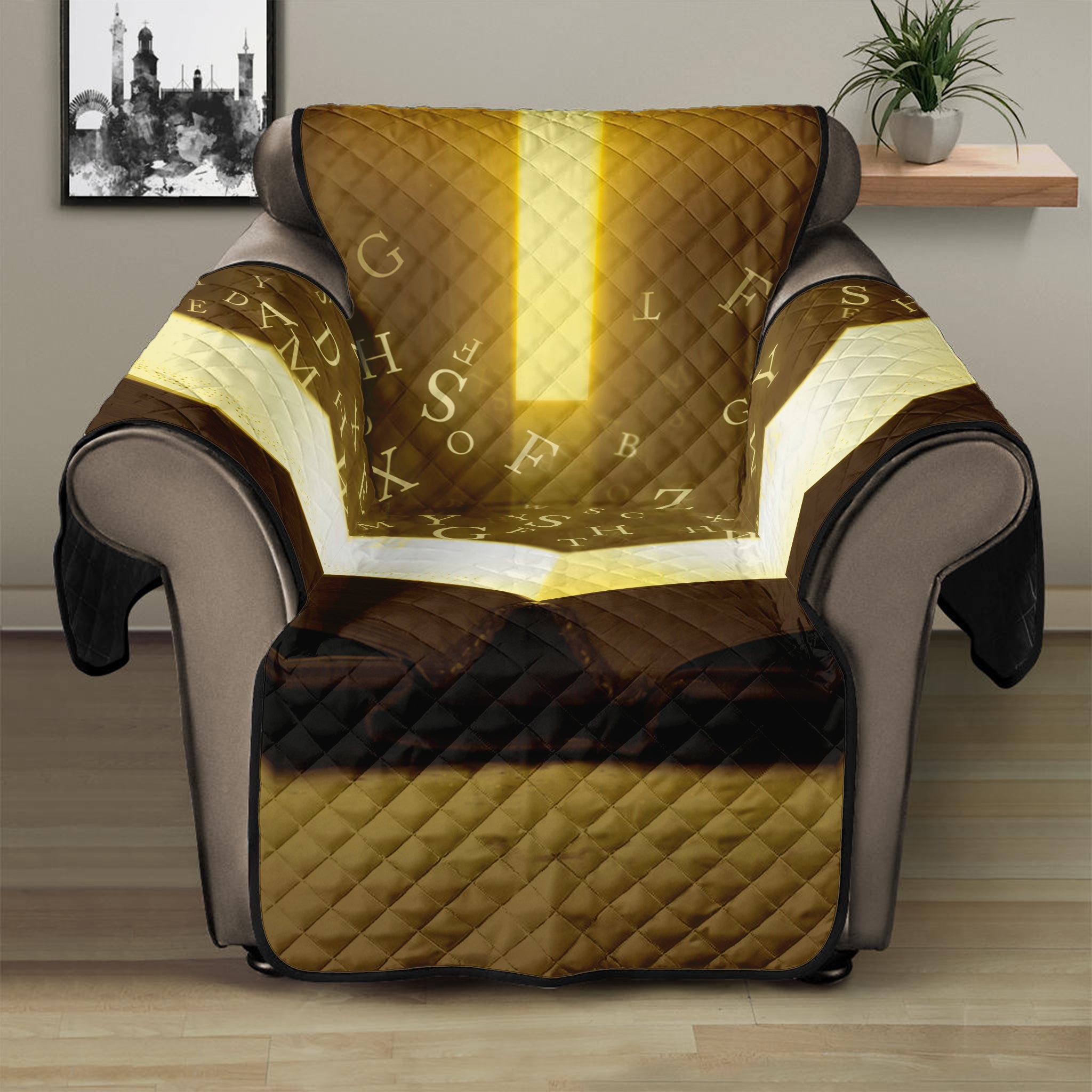 Christian Holy Bible Print Recliner Protector