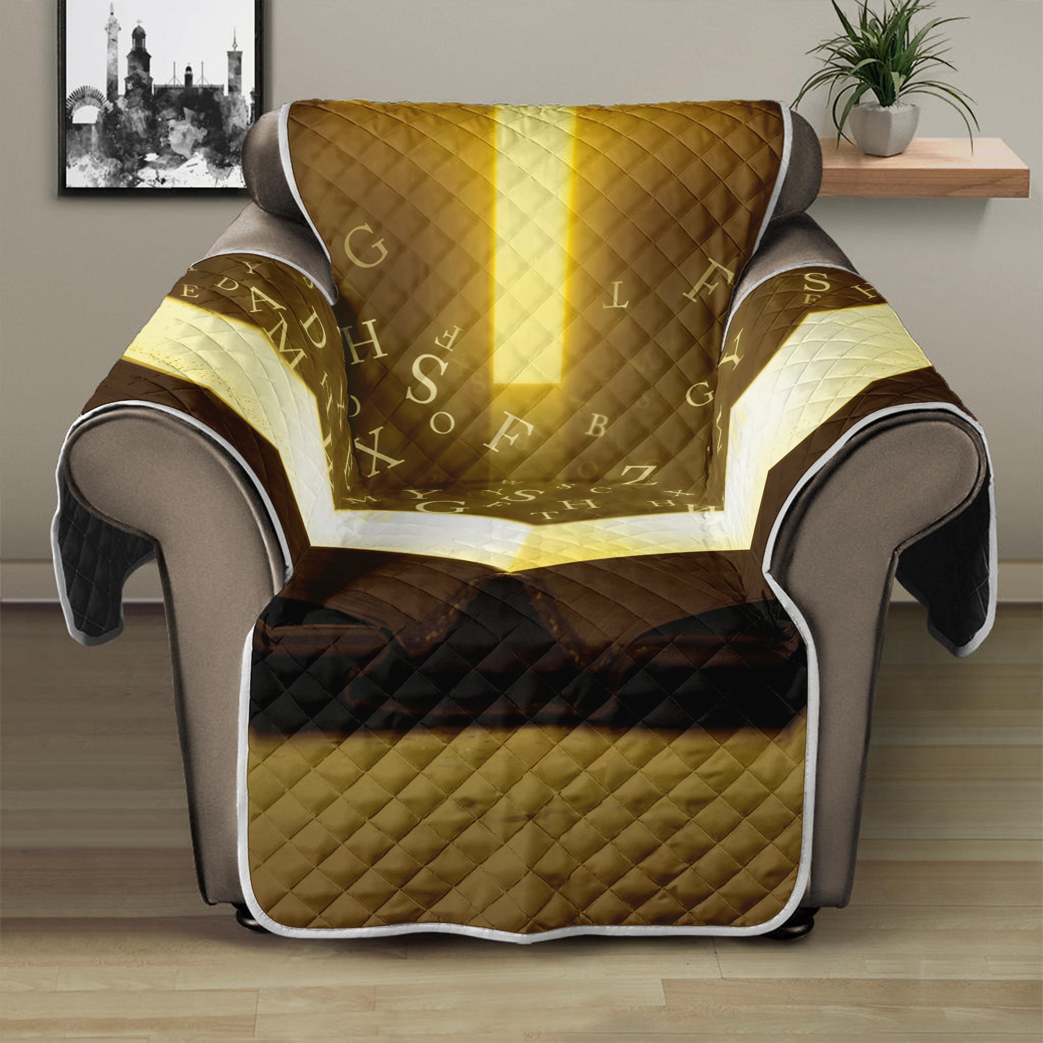 Christian Holy Bible Print Recliner Protector