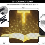 Christian Holy Bible Print Sofa Protector