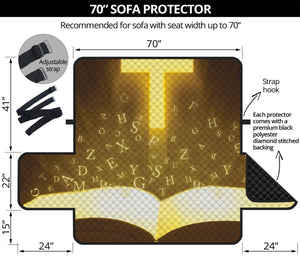 Christian Holy Bible Print Sofa Protector