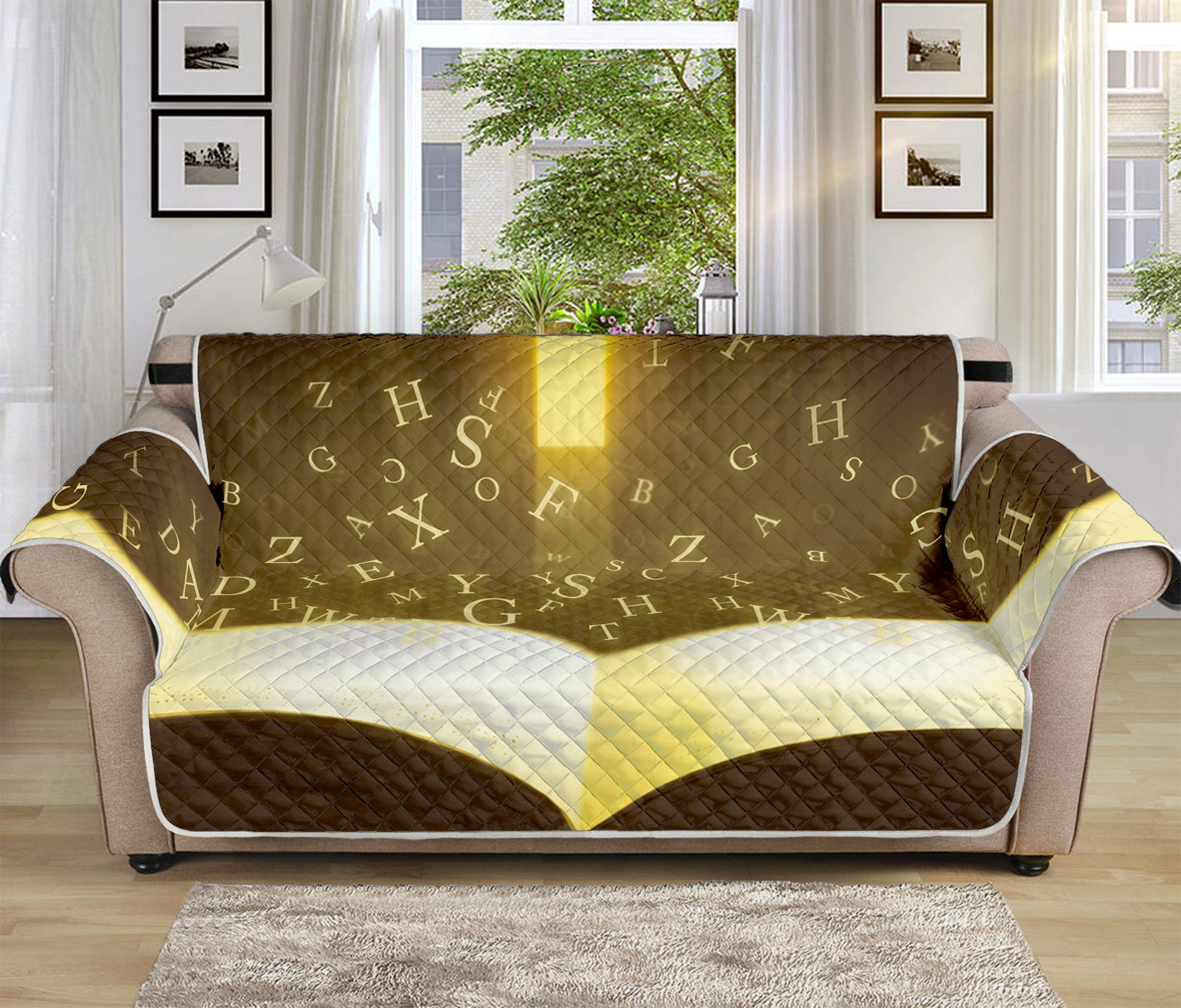 Christian Holy Bible Print Sofa Protector