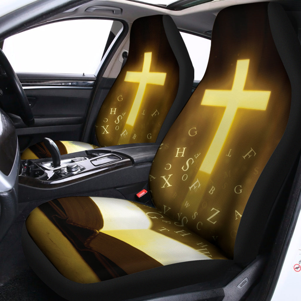 Christian Holy Bible Print Universal Fit Car Seat Covers