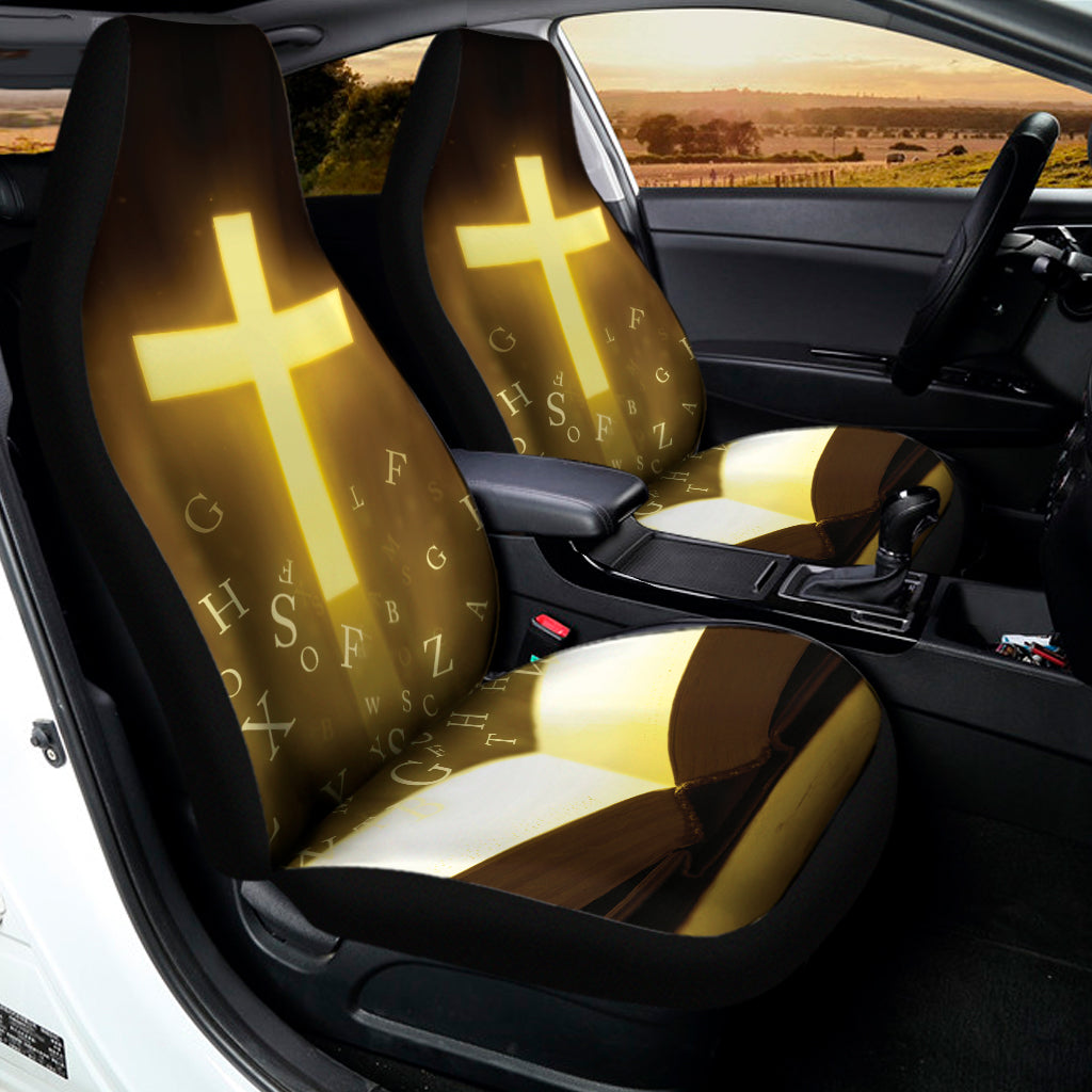 Christian Holy Bible Print Universal Fit Car Seat Covers
