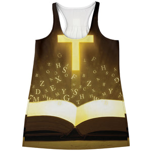 Christian Holy Bible Print Women's Racerback Tank Top