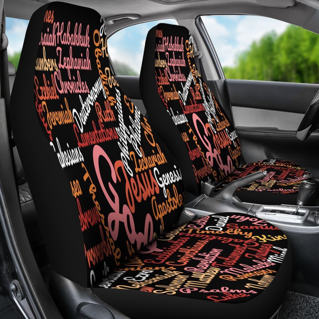 Christian Text Universal Fit Car Seat Covers GearFrost