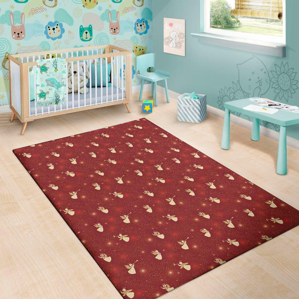 Christmas Angel Pattern Print Area Rug