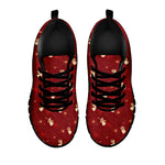 Christmas Angel Pattern Print Black Sneakers