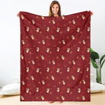 Christmas Angel Pattern Print Blanket