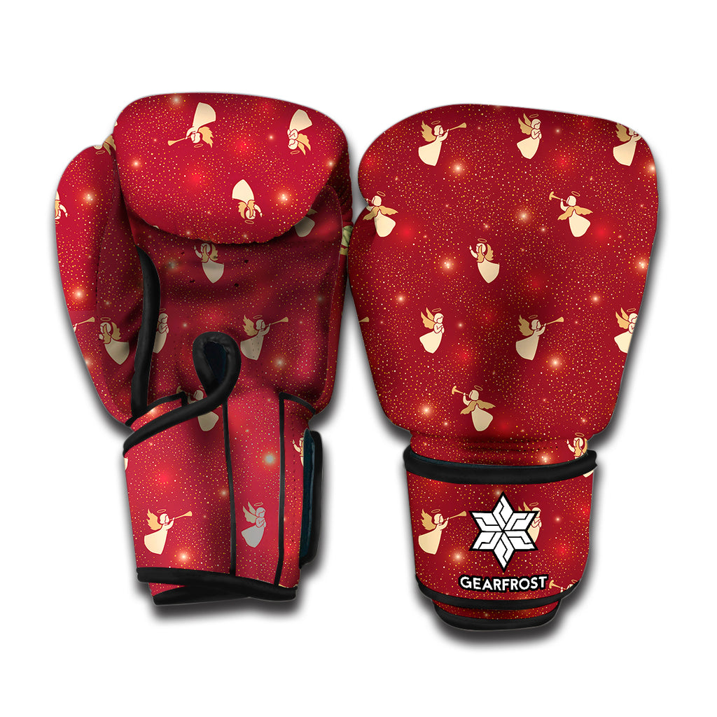 Christmas Angel Pattern Print Boxing Gloves