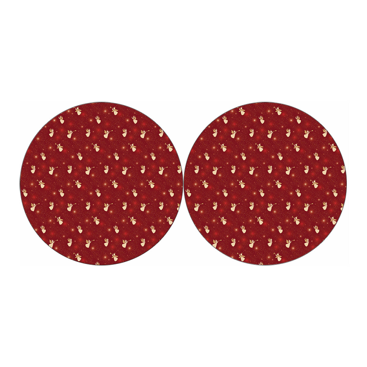 Christmas Angel Pattern Print Car Coasters