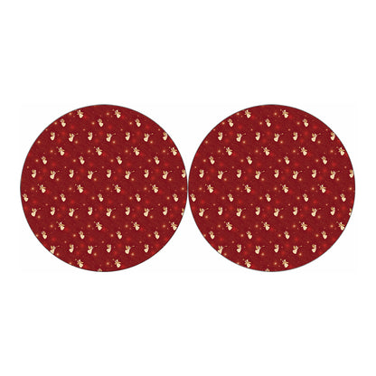 Christmas Angel Pattern Print Car Coasters