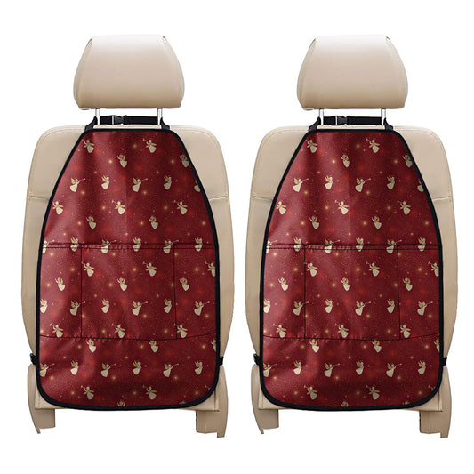 Christmas Angel Pattern Print Car Seat Organizers