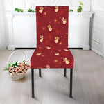 Christmas Angel Pattern Print Dining Chair Slipcover