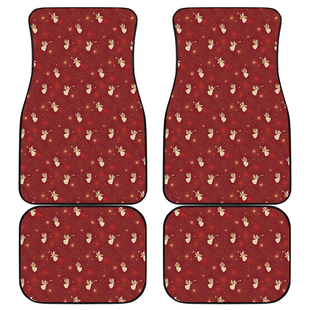 Christmas Angel Pattern Print Front and Back Car Floor Mats