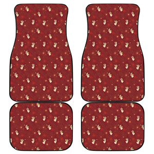 Christmas Angel Pattern Print Front and Back Car Floor Mats