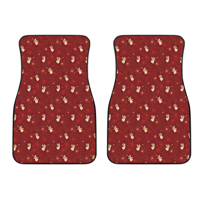 Christmas Angel Pattern Print Front Car Floor Mats
