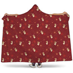 Christmas Angel Pattern Print Hooded Blanket