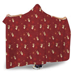 Christmas Angel Pattern Print Hooded Blanket