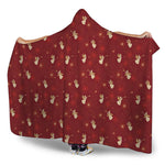 Christmas Angel Pattern Print Hooded Blanket