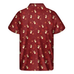 Christmas Angel Pattern Print Men's Short Sleeve Shirt