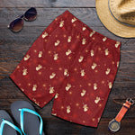 Christmas Angel Pattern Print Men's Shorts